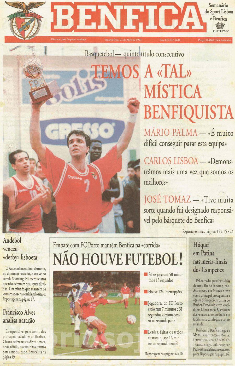 jornal o benfica 2636 1993-04-21